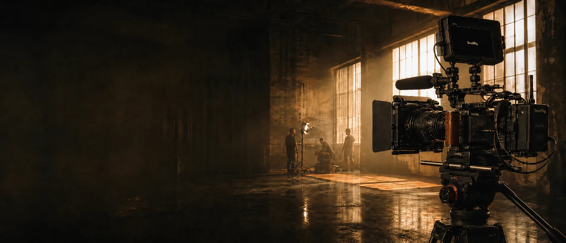 Professional film production set in Colombia